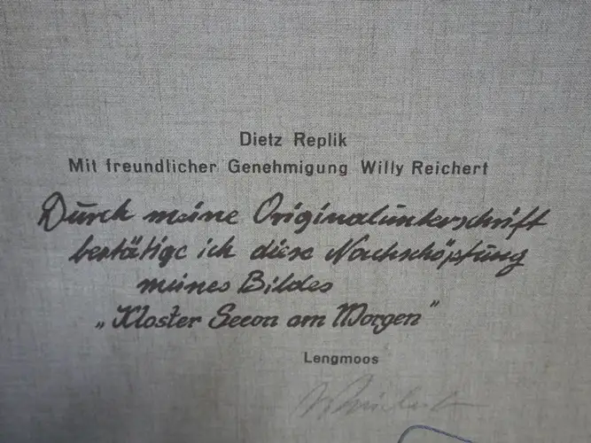 Ölgemälde-Öl auf Leinen-gerahmtes Ölgemälde-Original Dietz Replik-Willy Reichert 5