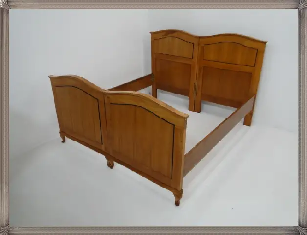 2661-Doppelbett-Art Deco-Jugendstil-Ehebett-Bett-Art Deco Bett-Jugendstil Doppel 4