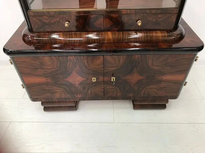 Art Deco Vitrine-Vitrine-Büchervitrine-Art Deco-Glasvitrine-Art Deco Vitrine 4