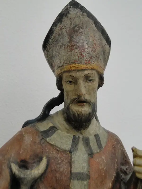 5253D-Holzfigur-hangeschnitze Figur-Heiliger Hubertus-Heiligenfigur-geschnitzt- 2