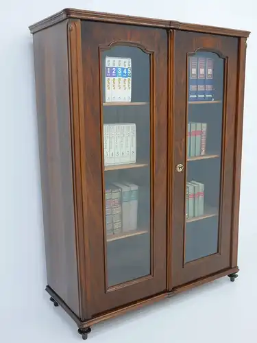 3635-Biedermeiervitrine-Büchervitrine-Vitrine-Bücherschrank-Spätbiedermeier