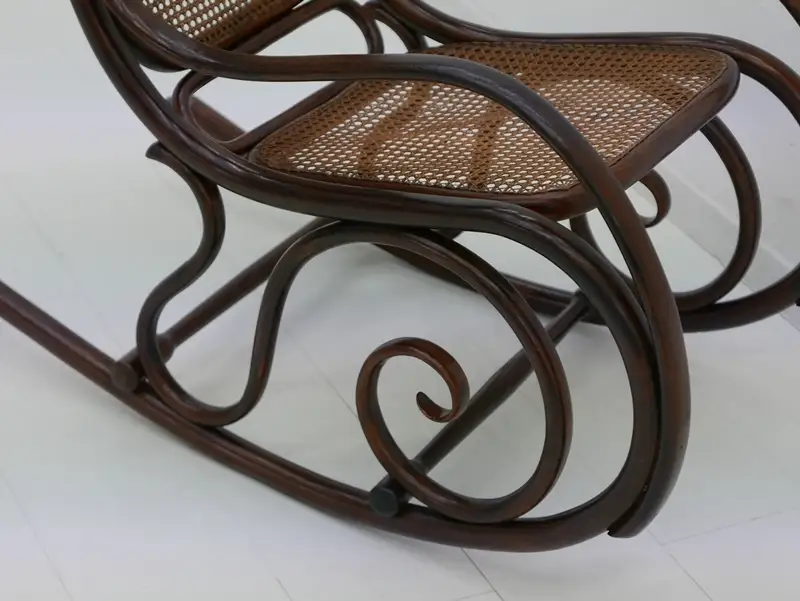 4975D-THONET Schaukelstuhl-Bugholz-ORIGINAL THONET-Kinder Schaukelstuhl-Wippstuh 5