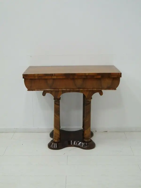 3053D-ORIGINAL Biedermeier-Spieltisch-Konsole-Biedermeier-Konsolentisch-Spieltis 0