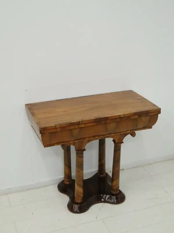 3053D-ORIGINAL Biedermeier-Spieltisch-Konsole-Biedermeier-Konsolentisch-Spieltis 1