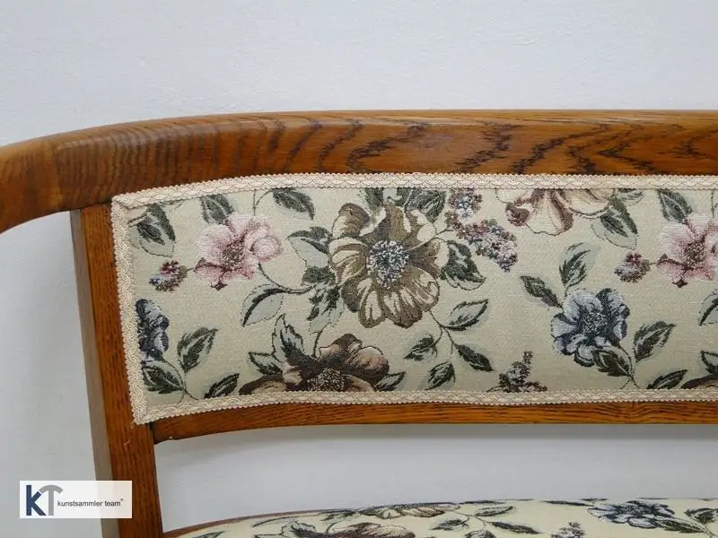 5437-Jugendstil Bank-Sofa-Couch-Sitzbank-Sitzmöbel-Polstermöbel-Jugendstil Bank- 2