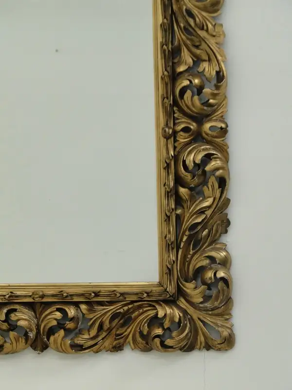 5451D-Florentiner Spiegel-Wandspiegel-Vorzimmerspiegel-gold gerahmter Spiegel- 1
