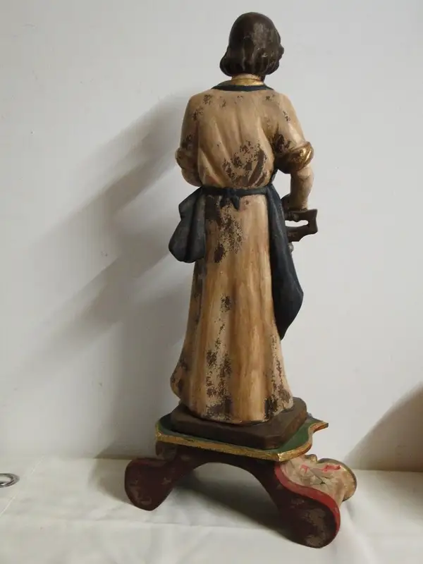 4546-Heiligenfigur-Holzfigur-geschnitzte Figur-Heiliger Josef-Figur-Holzarbeit- 7
