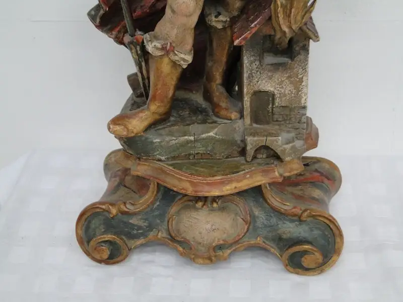 5255D-Holzfigur-Heiliger Florian-Figur-handgeschnitzte Figur-Heiligenfigur-gesch 1
