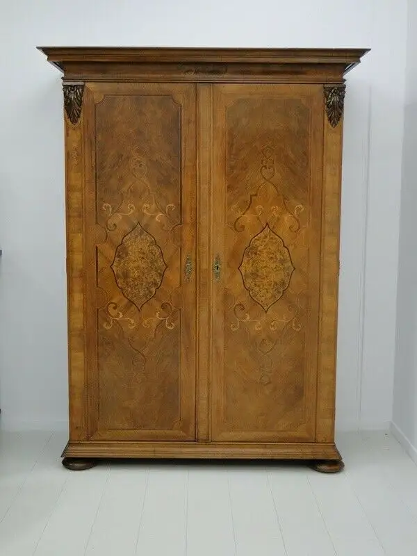 2743D-Barockstilschrank-Kleiderkasten-Schrank-Barockstil um 1920-Kleiderschrank- 0