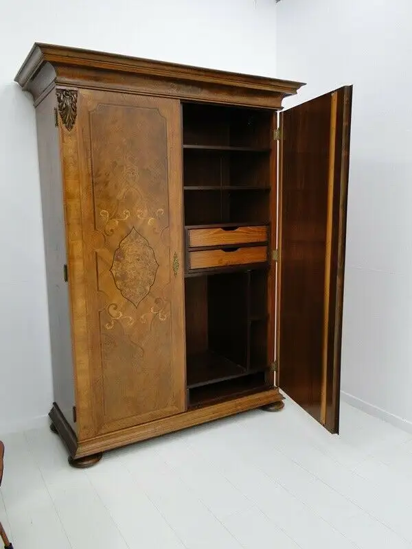 2743D-Barockstilschrank-Kleiderkasten-Schrank-Barockstil um 1920-Kleiderschrank- 5