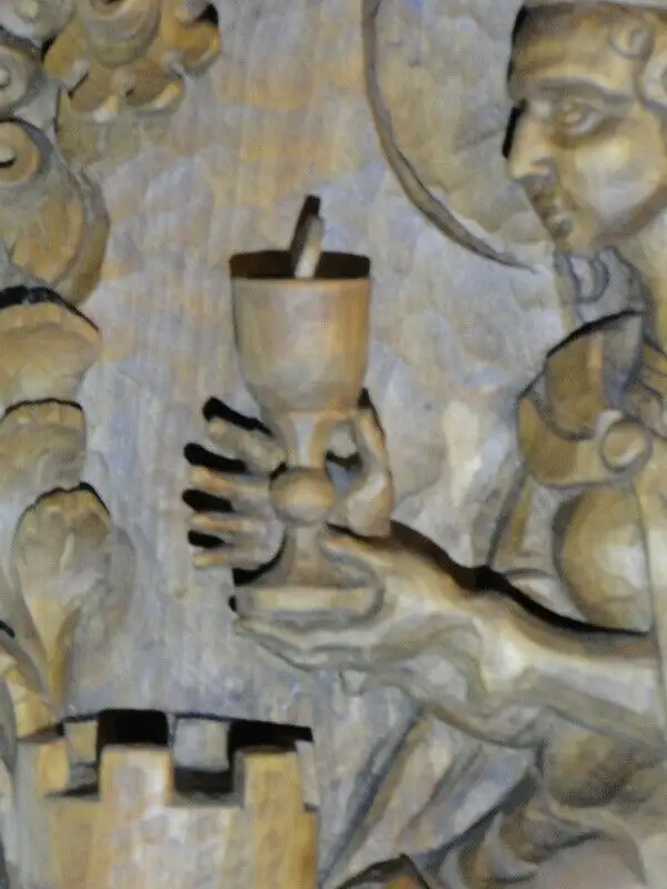 3567D-Holzschnitzerei-Relief-Heilige Barbara-schöne Holzarbeit-Schnitzerei-Hl.Ba 4