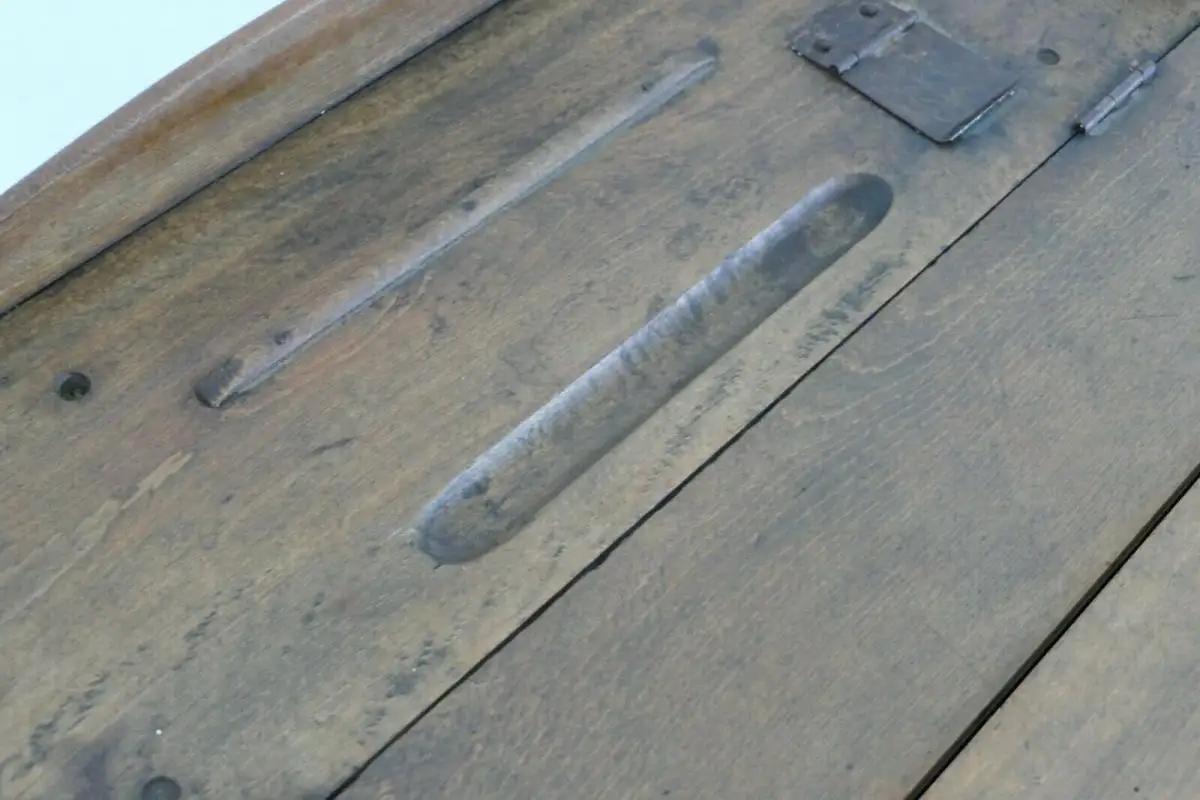 Schulbank-Sitzbank-Holzbank-Kindermöbel-alte Schulbank-Dekorstück-Tisch-H61020 5