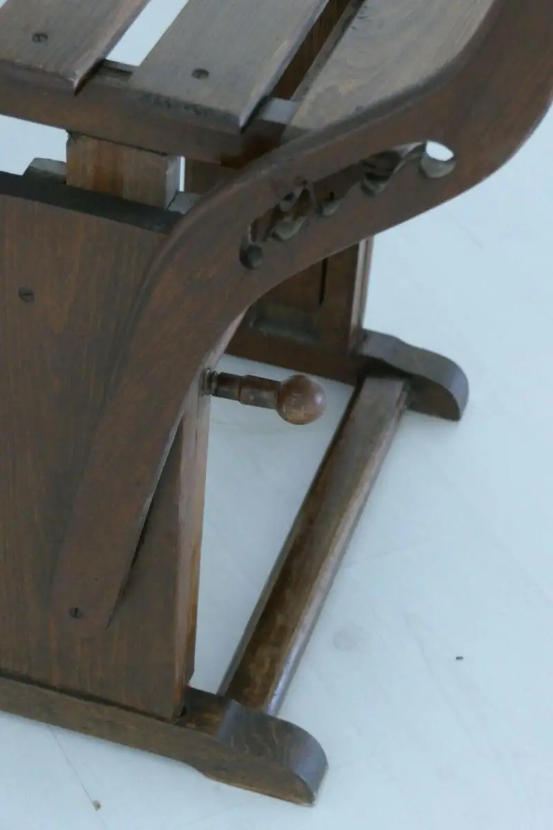 Schulbank-Sitzbank-Holzbank-Kindermöbel-alte Schulbank-Dekorstück-Tisch-H61020 7