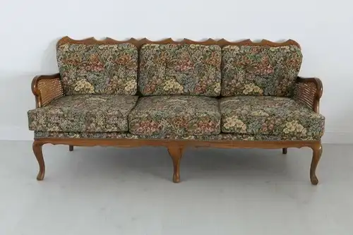 H60682-Chippendalebank-Sofa-Wiener Geflecht-Bank-Chippendale-Sitzbank-Couch-Pols