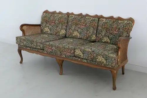 H60682-Chippendalebank-Sofa-Wiener Geflecht-Bank-Chippendale-Sitzbank-Couch-Pols