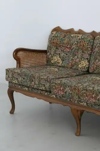 H60682-Chippendalebank-Sofa-Wiener Geflecht-Bank-Chippendale-Sitzbank-Couch-Pols
