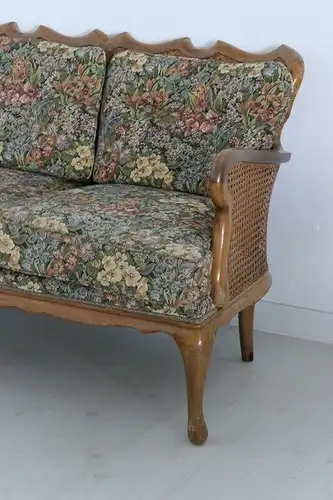 H60682-Chippendalebank-Sofa-Wiener Geflecht-Bank-Chippendale-Sitzbank-Couch-Pols