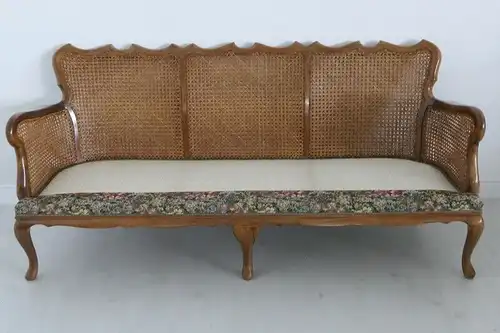 H60682-Chippendalebank-Sofa-Wiener Geflecht-Bank-Chippendale-Sitzbank-Couch-Pols