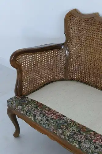 H60682-Chippendalebank-Sofa-Wiener Geflecht-Bank-Chippendale-Sitzbank-Couch-Pols