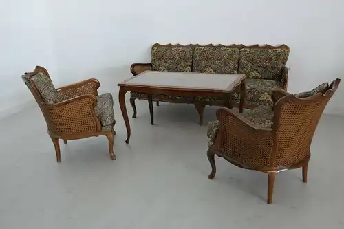 H60682-Chippendalebank-Sofa-Wiener Geflecht-Bank-Chippendale-Sitzbank-Couch-Pols