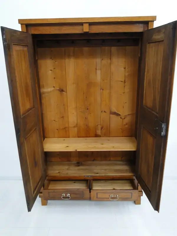 5268D-Frühbiedermeier Schrank-Kleiderschrank-Kasten-Eiche-Kleiderkasten-Biederme 3