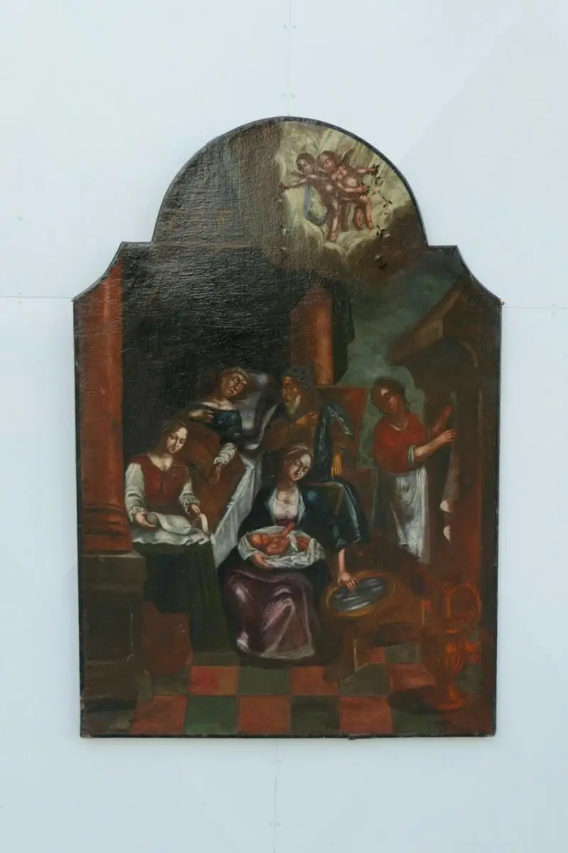 2226D-Barockgemälde-Ölbild-ORIGINAL BAROCK um 1750-Gemälde-Bild-Öl auf Leinen- 0