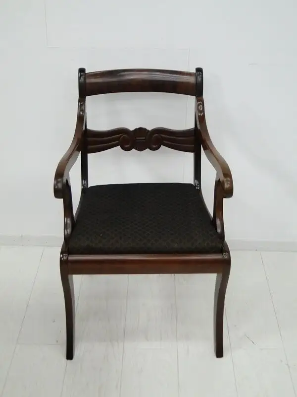 Biedermeierstilsessel-Armlehnenstuhl-Sessel-Biedermeierstil-Stuhl-Armlehnensesse 0