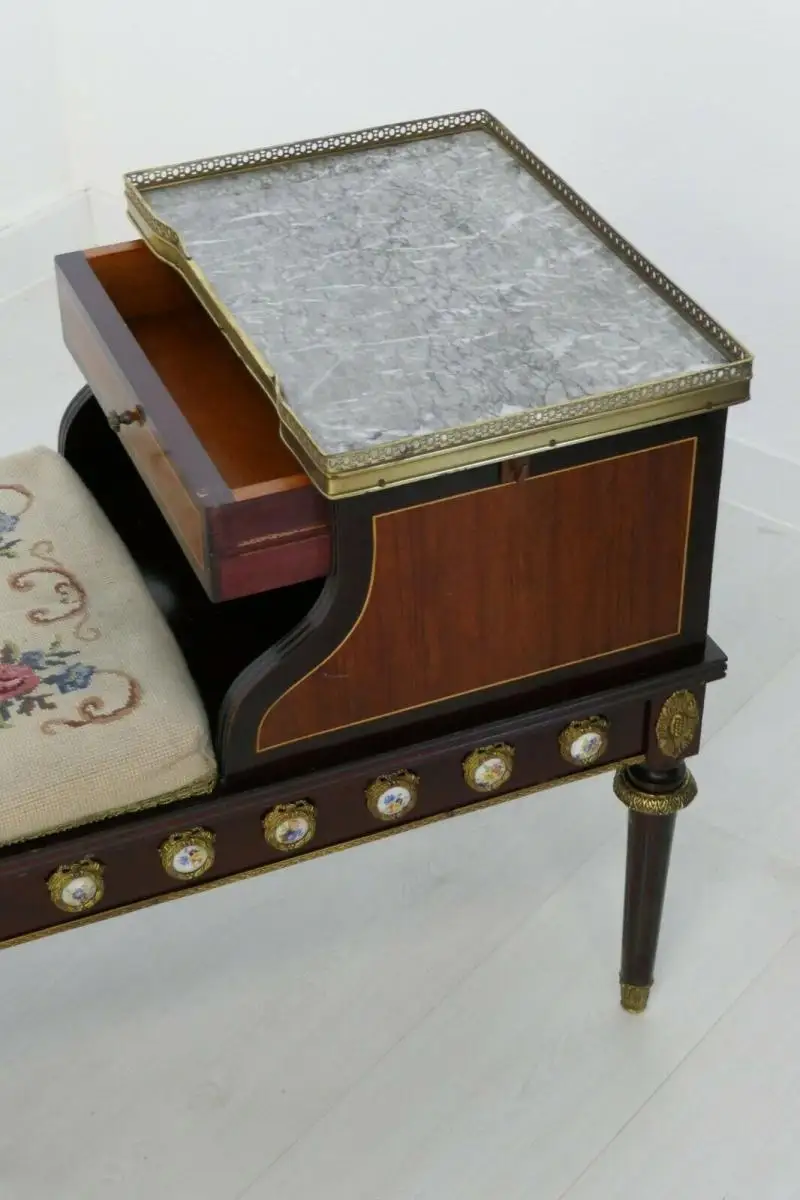 Imperialstiltelefonbank-Stilmöbel-Sitzbank-Telefonbank-Imperialstil-Bank-H61016 4