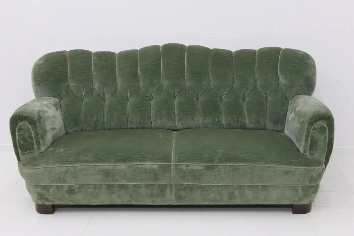 6117-Art Deco Couch-Sitzbank-Sofa-Art Deco-Bank-Couch-Art Deco Sofa-3Sitzer-Pols 0