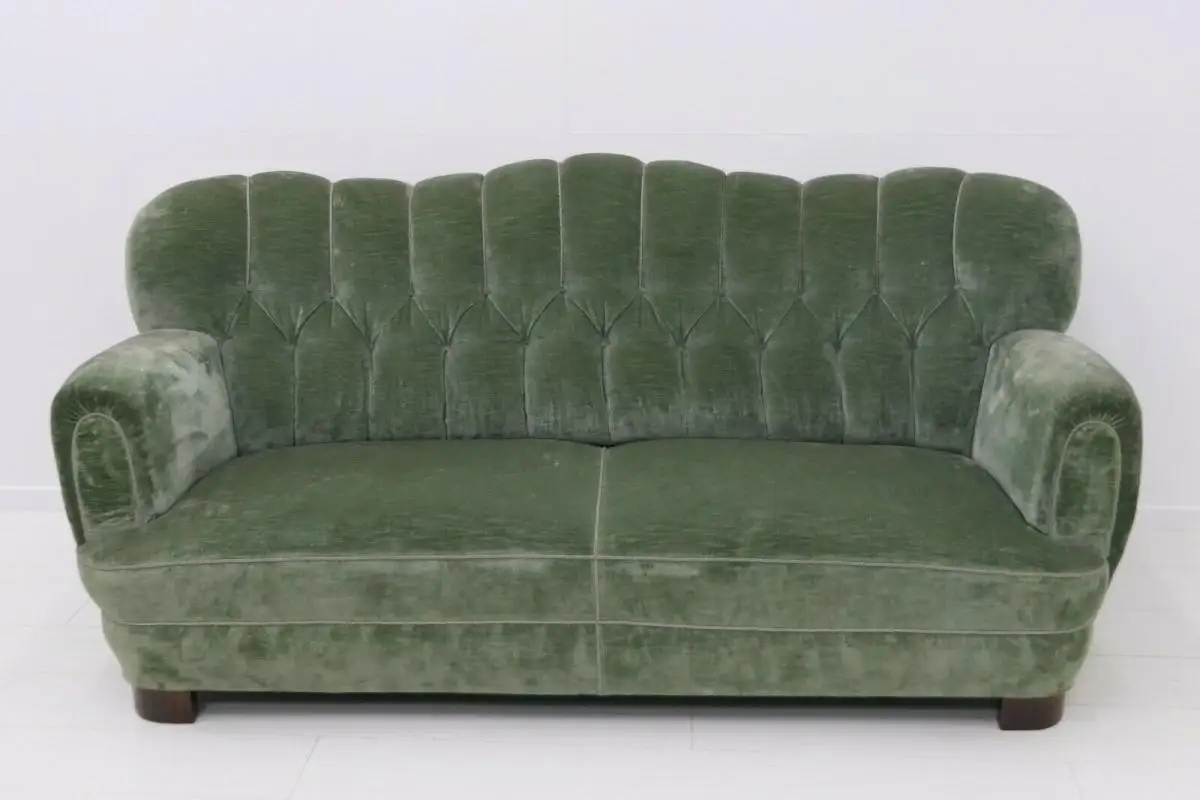6117-Art Deco Couch-Sitzbank-Sofa-Art Deco-Bank-Couch-Art Deco Sofa-3Sitzer-Pols 4