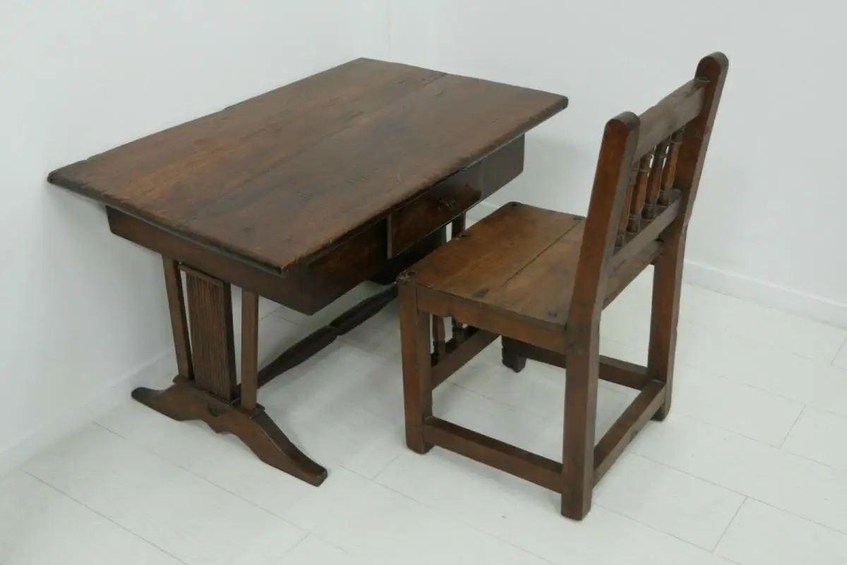 6124-Schreibtisch-rustikal-Tisch-Schreibmöbel 8