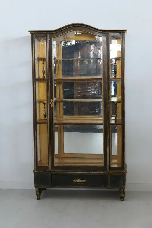 H60697-Spätbiedermeier-Vitrine-Vitrinenschrank-Vitrinenkasten 0