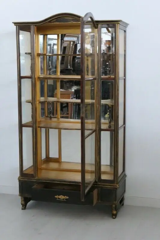 H60697-Spätbiedermeier-Vitrine-Vitrinenschrank-Vitrinenkasten 3