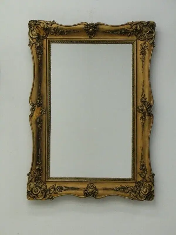 5814-goldfarbiger-Rahmen-Spiegel-Hängespiegel-Wandspiegel 1