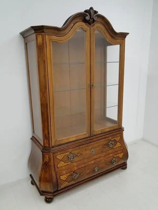 5233-Barockstilvitrine-Seitenverglasung-Vitrine-Barockstil-Büchervitrine-Vitrine 0