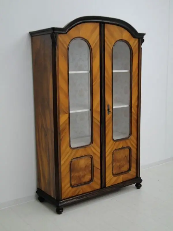 5160D-Historismus Vitrine-Schrank-Kasten-Vitrinenschrank-altdeutsche Vitrine 0