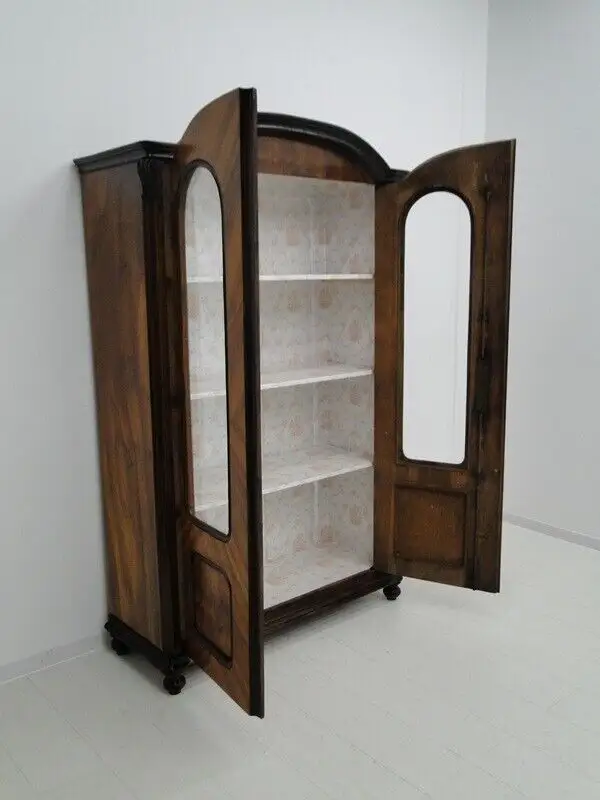 5160D-Historismus Vitrine-Schrank-Kasten-Vitrinenschrank-altdeutsche Vitrine 5