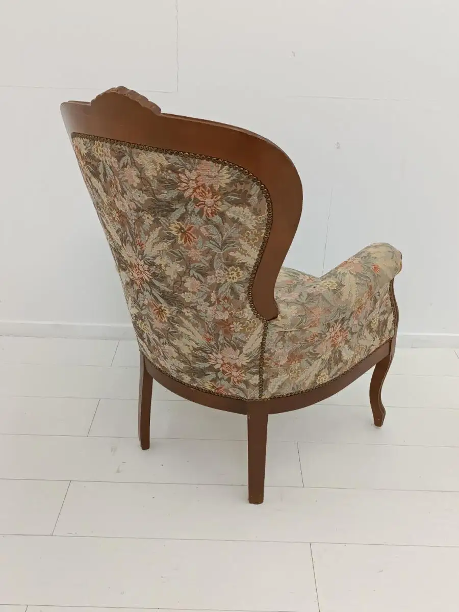 7081-Barockstil Fauteuil-Stilmöbel-Barockstil-Armlehnenstuhl-Fauteuil-Polsterses 7