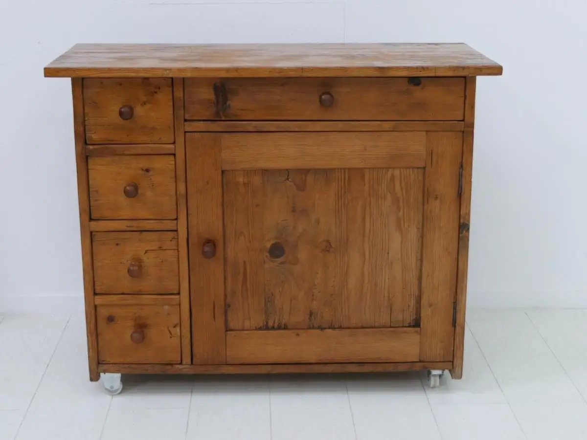 8015-Bauernstube-Anrichte-Sideboard-Bauernanrichte-Kästchen-GEBRAUCHT-Landhausst 1