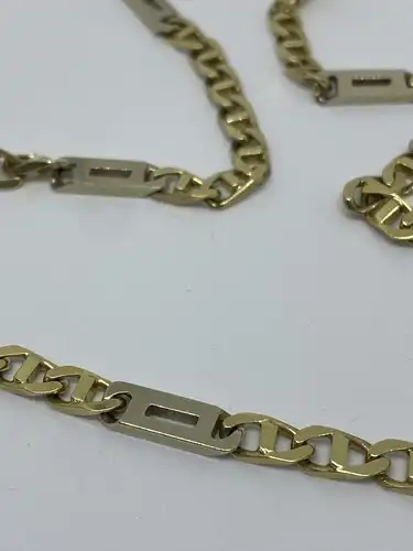 Collier aus Gelb- und Weißgold 585 Echtgold - 14 Karat