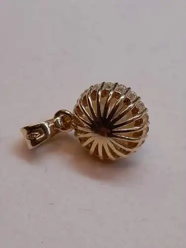Kettenanhänger mit Perle und Diamanten - 14 Karat - Gelbgold - 585 Echtgold - Goldanhänger