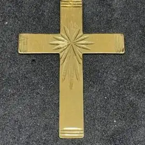 Kettenanhänger - Kreuz - 14 Karat - Goldanhänger - 585 Echtgold - Gelbgold