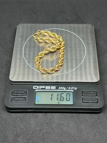 Kordelarmband - 14 Karat Gelbgold - Armband - 585 Echtgold - Armkette