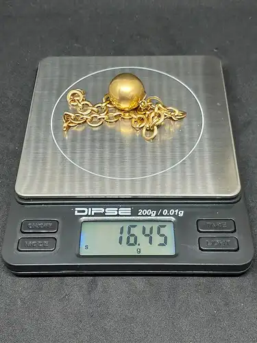 Goldarmband mit Kugel - 14 Karat Gelbgold - Armband - 585 Echtgold