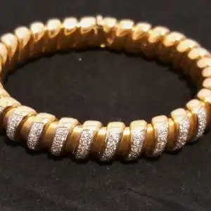 Goldarmband mit Diamantbesatz - 18 Karat - 750er - Echtgold - Armband