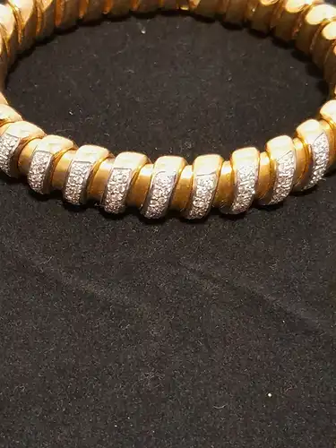 Goldarmband mit Diamantbesatz - 18 Karat - 750er - Echtgold - Armband