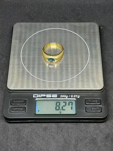 Goldring mit Topas - 14 Karat - Gelbgold - 585 Echtgold - Ring