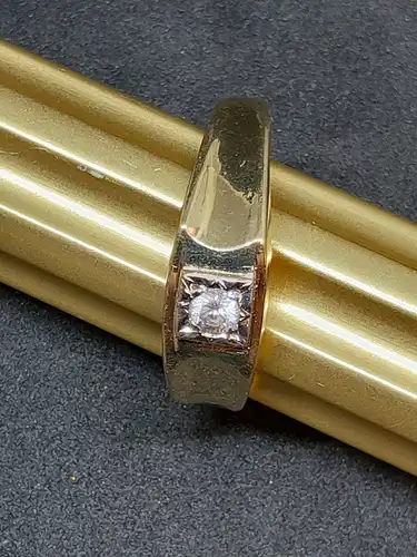 Goldring mit Diamant - 14 Karat - 585 Echtgold - Gelbgold