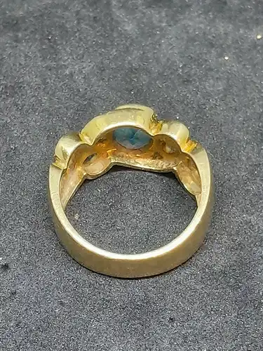 Goldring mit Topas - Damenring - 14 Karat - Gelbgold - 585 Echtgold