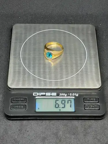 Goldring mit Topas - Damenring - 14 Karat - Gelbgold - 585 Echtgold